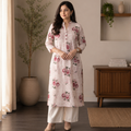 Floral Breeze Co-ord Set- Blush Pink