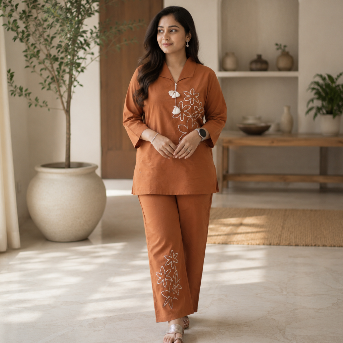 Rustic Patel Applique Co-ord Set