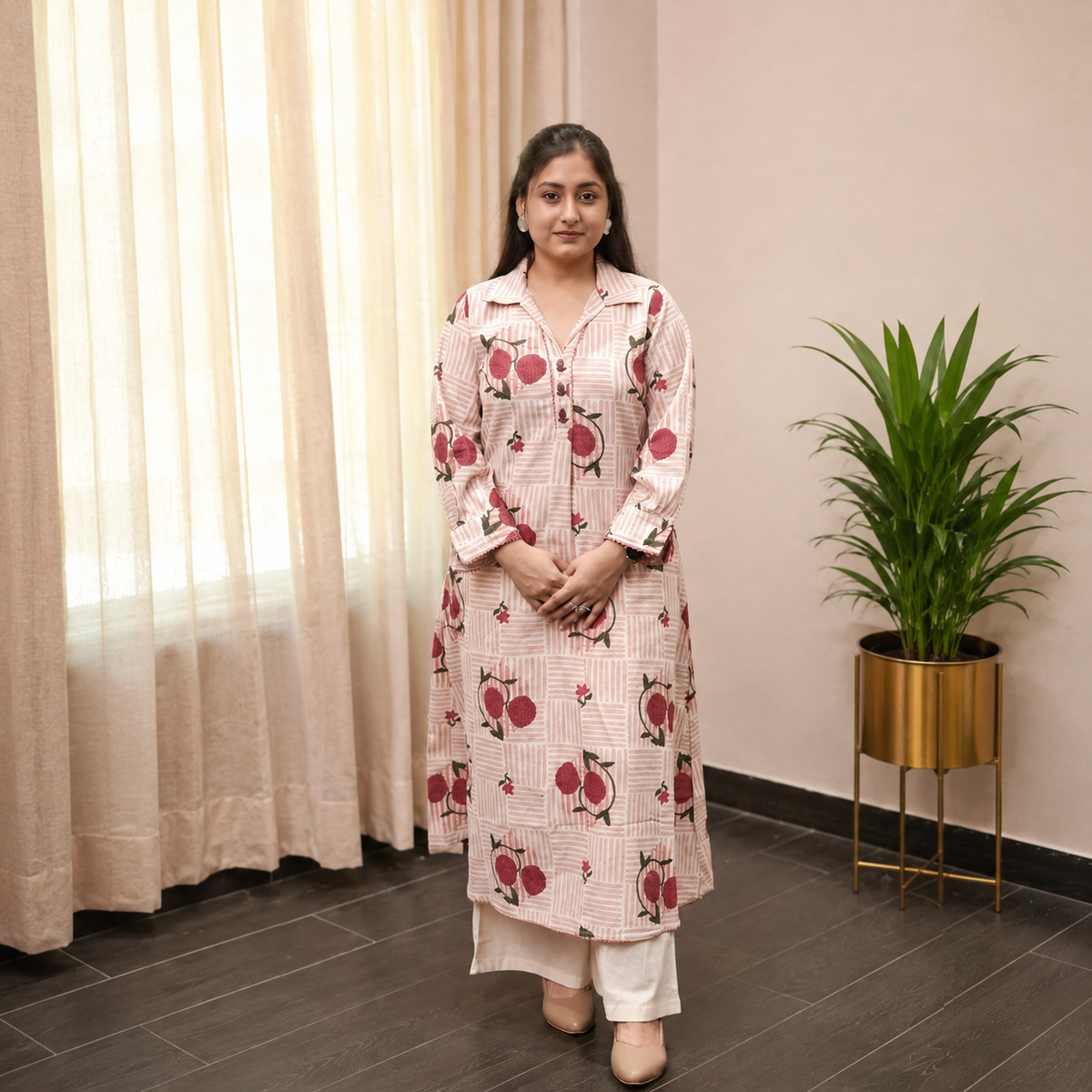 Floral Breeze Co-ord Set- Blush Pink