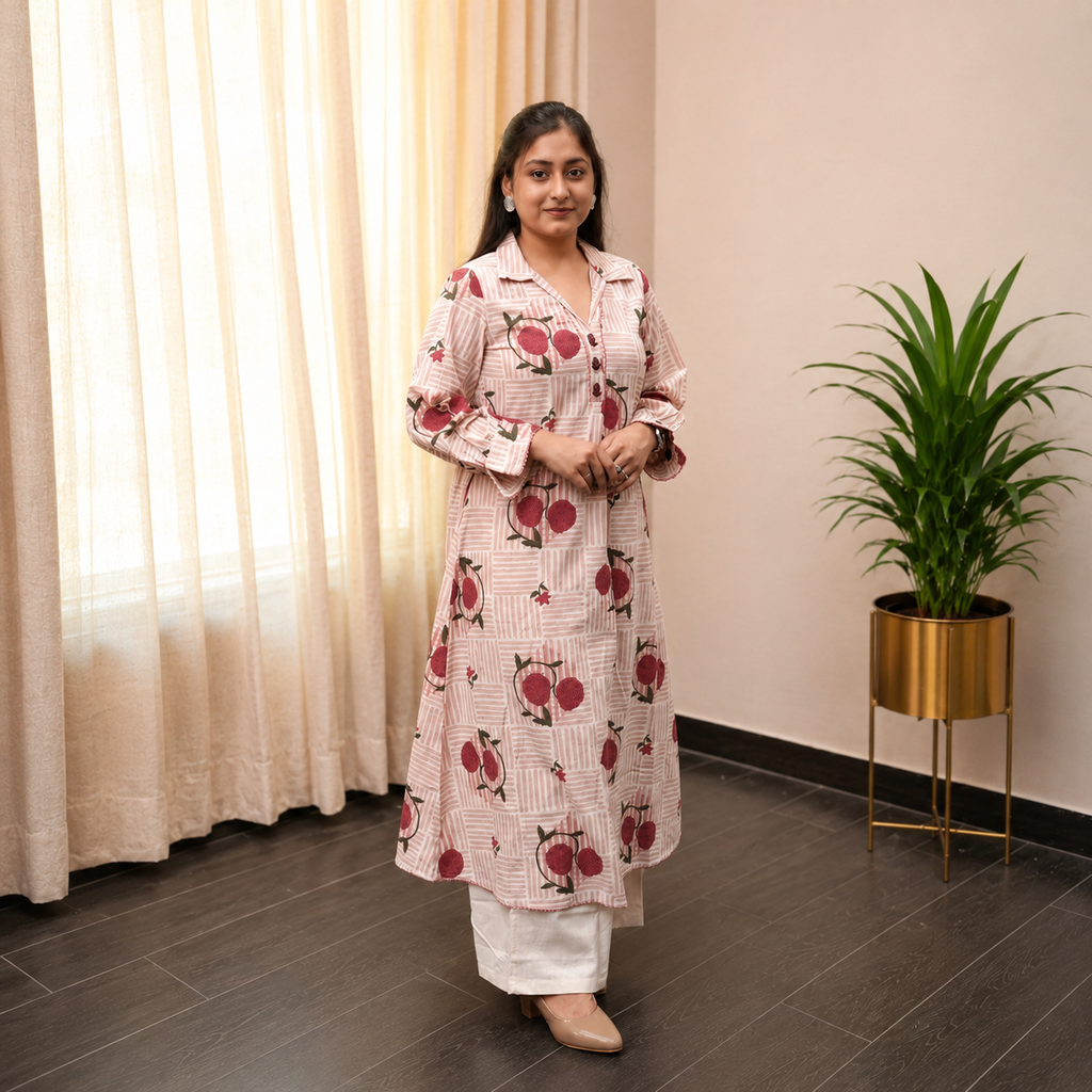 Floral Breeze Co-ord Set- Blush Pink