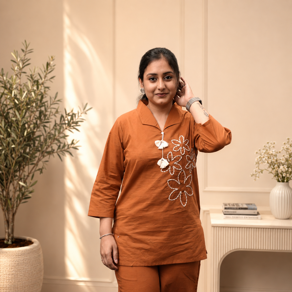 Rustic Patel Applique Co-ord Set