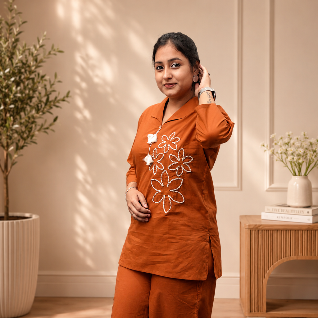 Rustic Patel Applique Co-ord Set