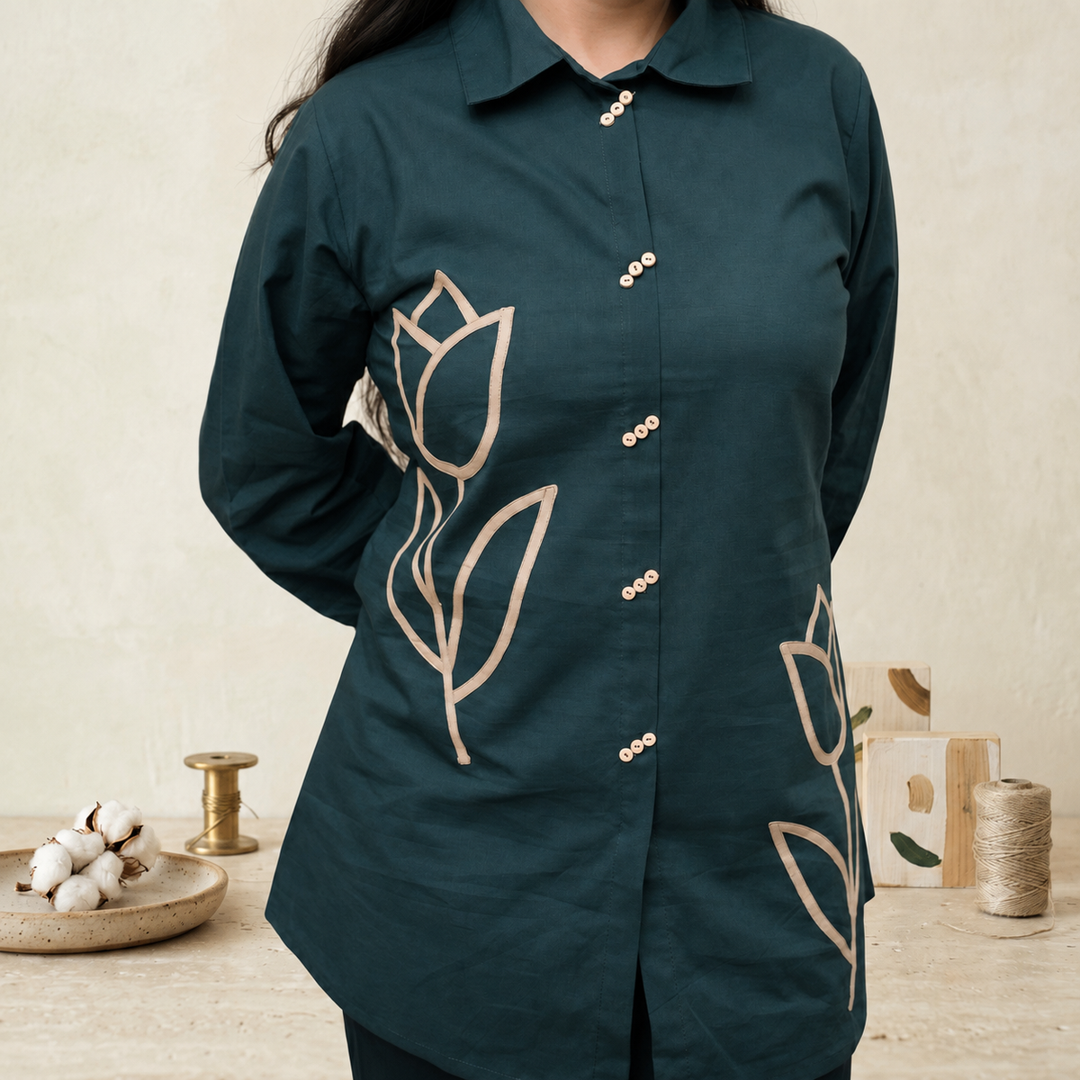 Teal Tulip Co-ord Set