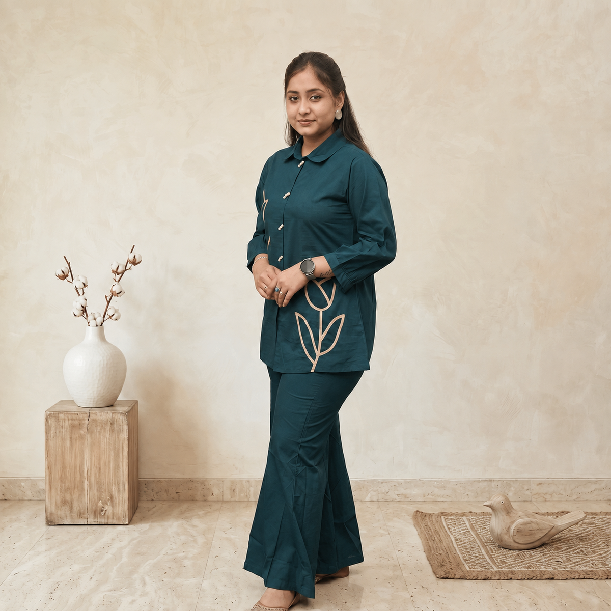 Teal Tulip Co-ord Set