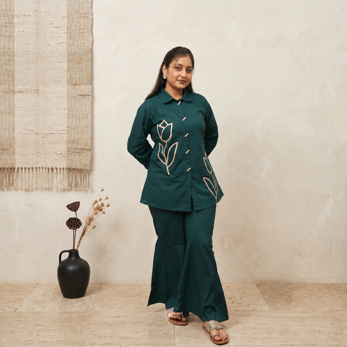 Teal Tulip Co-ord Set