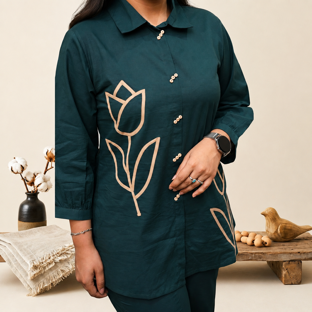 Teal Tulip Co-ord Set