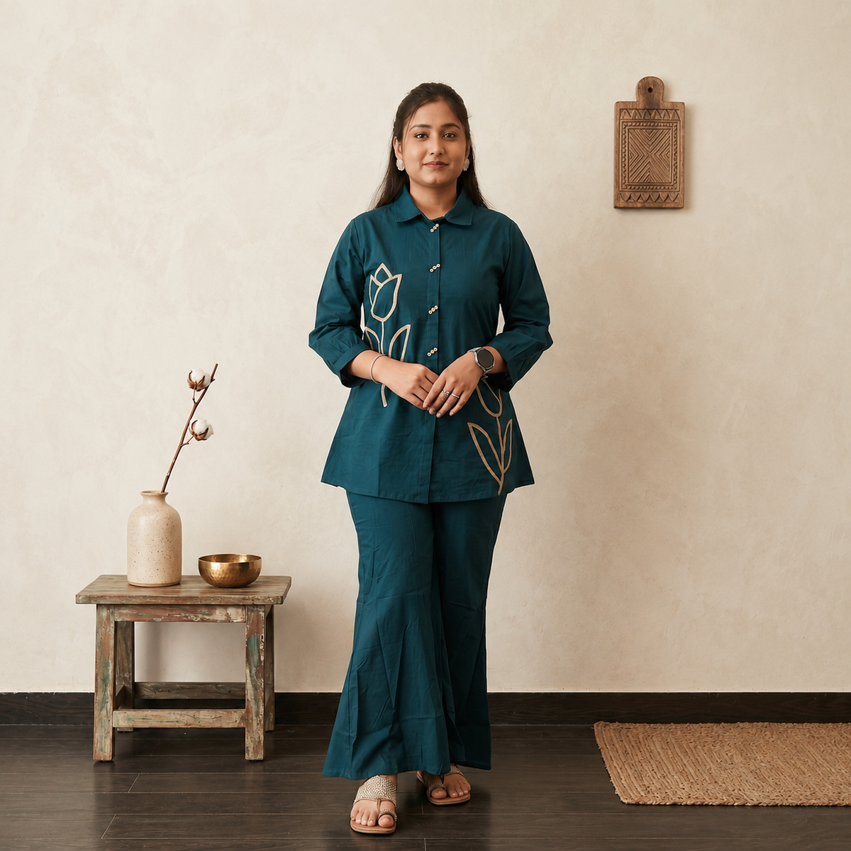 Teal Tulip Co-ord Set