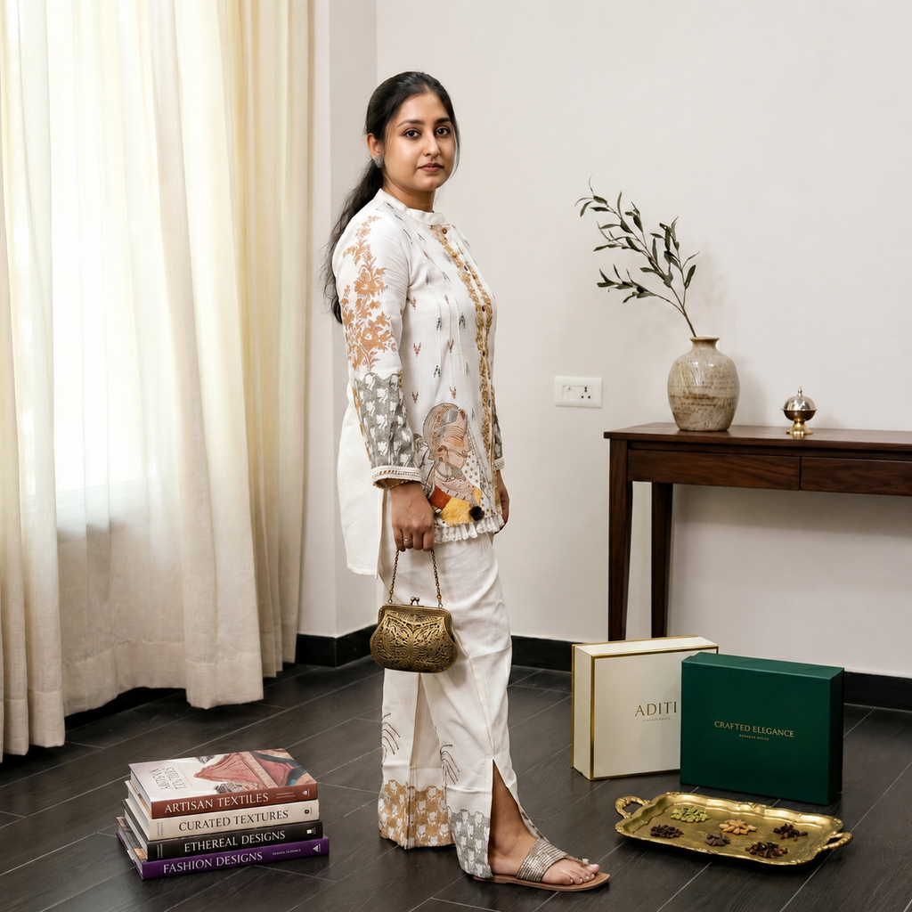 Rajwadi Embroidered Co-ord Set | Summer Casual Wear