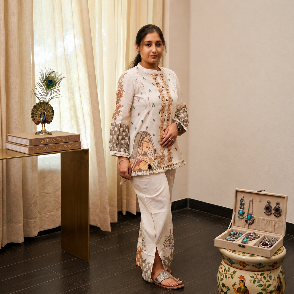 Rajwadi Embroidered Co-ord Set | Summer Casual Wear