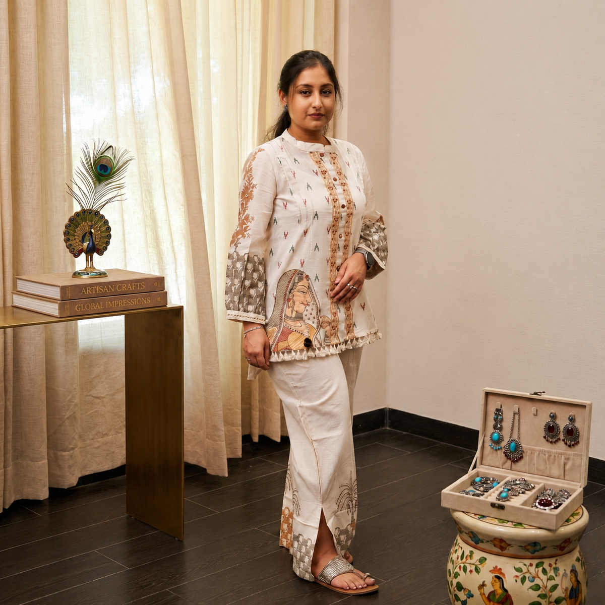 Rajwadi Embroidered Co-ord Set | Summer Casual Wear